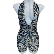 Load image into Gallery viewer, HOLO GEO  | Playsuit | Halter Romper | Festival Outfit | Rave Jumpsuit | Boho