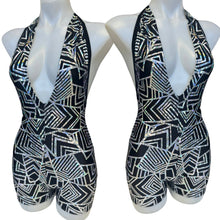 Load image into Gallery viewer, HOLO GEO  | Playsuit | Halter Romper | Festival Outfit | Rave Jumpsuit | Boho