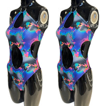 Load image into Gallery viewer, MIRAGE | Aria Cut-Out Bodysuit, Rave Bodysuit, Women's Rave | Chain sides