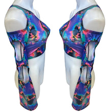 Load image into Gallery viewer, MIRAGE | One Shoulder Bell sleeve top with Cut Outs Women's Festival Top, Rave Top