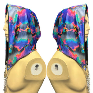 MIRAGE | Reversible Hood With Chain | Rave Hood