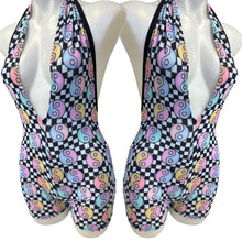 Load image into Gallery viewer, HARMONY CHECK | Spandex Playsuit | Halter Romper | Festival Outfit | Rave Jumpsuit | Boho |