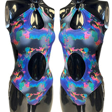 Load image into Gallery viewer, MIRAGE | Aria Cut-Out Bodysuit, Rave Bodysuit, Women's Rave | Chain sides