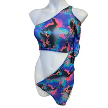 Load image into Gallery viewer, MIRAGE | One Shoulder Bell sleeve top with Cut Outs Women's Festival Top, Rave Top