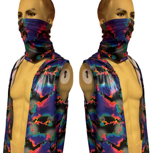 MIRAGE | Slim Fit Men's Rave Hooded Tank Top Vest, Festival Shirt