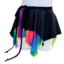 Load image into Gallery viewer, RAINBOW PRIDE | Asymmetrical Double layer Tie Skirt, Rave Skirt, Festival Bottom