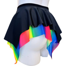 Load image into Gallery viewer, RAINBOW PRIDE | Asymmetrical Double layer Tie Skirt, Rave Skirt, Festival Bottom