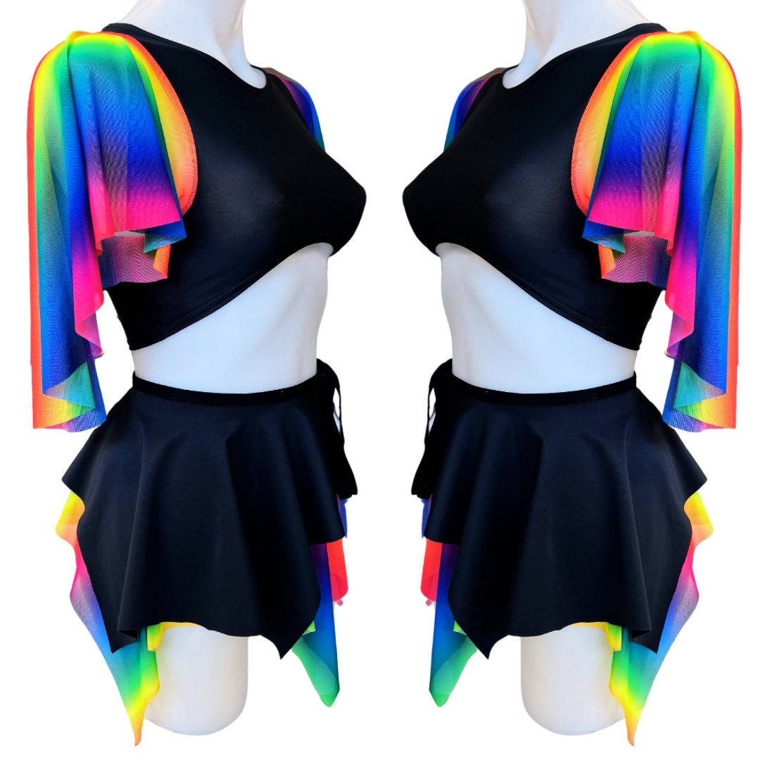 rainbow rave top