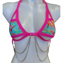 Load image into Gallery viewer, PASTEL PREHISTORIC | Chain Cage Top, Festival Top, Rave Top with Chains