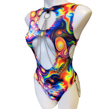 Load image into Gallery viewer, FRACTAL DREAMS | Aria Cut-Out Bodysuit with Chain Detail