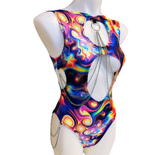 Load image into Gallery viewer, FRACTAL DREAMS | Aria Cut-Out Bodysuit with Chain Detail