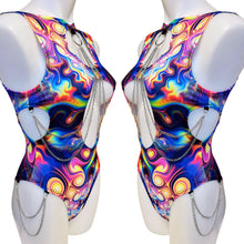 Load image into Gallery viewer, FRACTAL DREAMS | Aria Cut-Out Bodysuit with Chain Detail