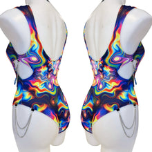 Load image into Gallery viewer, FRACTAL DREAMS | Aria Cut-Out Bodysuit with Chain Detail