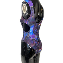 Load image into Gallery viewer, DARK WAVE | Aria Cut-Out Bodysuit, Rave Outfit, Festival Bodysuit, Trippy Bodysuit, Sexy Swimsuit, Open Back, Playsuit
