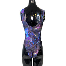 Load image into Gallery viewer, DARK WAVE | Aria Cut-Out Bodysuit, Rave Outfit, Festival Bodysuit, Trippy Bodysuit, Sexy Swimsuit, Open Back, Playsuit