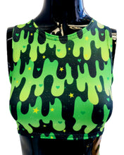 Load image into Gallery viewer, GREEN SLIME | Sporty Crop Top, Women's Festival Top, Rave Top