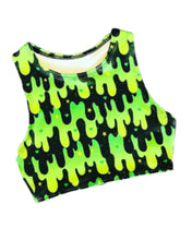 Load image into Gallery viewer, GREEN SLIME | Sporty Crop Top, Women's Festival Top, Rave Top