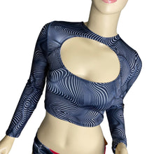 Load image into Gallery viewer, ILLUSIONS | Cut Out Long Sleeve Crop Top