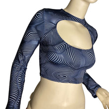 Load image into Gallery viewer, ILLUSIONS | Cut Out Long Sleeve Crop Top