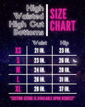 Load image into Gallery viewer, YELLOW SMILES | High Waisted High Cut Side Tie Bottoms, Festival Bottoms, Rave Bottoms, Black Rave Outfit