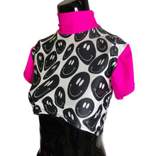 Load image into Gallery viewer, PINK + BLACK | Underboob Mockneck Crop Top