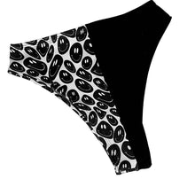 Load image into Gallery viewer, BLACK + WHITE | Split High Waisted High Cut Bottoms