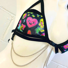 Load image into Gallery viewer, NEON TRIP | Chain Cage Top, Festival Top, Rave Top with Chains