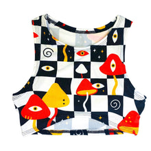 Load image into Gallery viewer, MIDNIGHT TRIP | Underboob Sporty Crop Top, Women's Festival Top, Rave Top