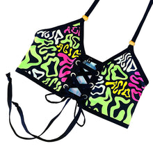 Load image into Gallery viewer, ACID | Front Tie Crop Top, Women's Festival Top, Rave Top