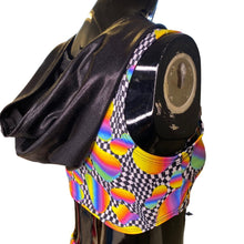 Load image into Gallery viewer, RETRO RAVE |Hooded Sporty Crop Top, Women's Festival Top, Rave Top