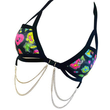 Load image into Gallery viewer, NEON TRIP | Chain Cage Top, Festival Top, Rave Top with Chains