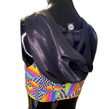 Load image into Gallery viewer, RETRO RAVE |Hooded Sporty Crop Top, Women's Festival Top, Rave Top