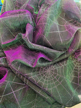 Load image into Gallery viewer, SPIDERWEB | Chain Cage Top + Sheer Ultra Mini Buckle Skirt |  Women's Festival Outfit Rave Set Lace Outfit Rave Wear Iridescent