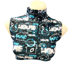 Load image into Gallery viewer, HOUSE MUSIC | Underboob Mock Neck Crop Top Sleeveless , Women's Festival Top, Rave Top