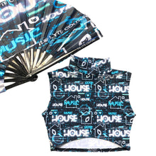 Load image into Gallery viewer, HOUSE MUSIC | Underboob Mock Neck Crop Top Sleeveless , Women's Festival Top, Rave Top