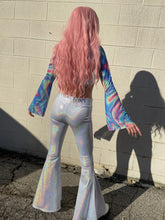 Load image into Gallery viewer, COSMIC |  Mock Neck Crop Top With Long Bell Sleeves , Women's Festival Top, Rave Top