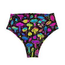 Load image into Gallery viewer, ELECTRIC MUSHROOM | High Waisted Bottoms, Festival Bottoms, Rave Bottoms, Black Rave Outfit