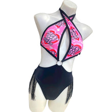 Load image into Gallery viewer, Girls Rule The World | Leah Fringe Strappy Bodysuit