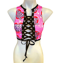 Load image into Gallery viewer, GIRLS RULE | Front Tie Crop Top, Women's Festival Top, Rave Top