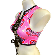 Load image into Gallery viewer, GIRLS RULE | Front Tie Crop Top, Women's Festival Top, Rave Top