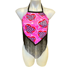 Load image into Gallery viewer, GIRLS RULE | Halter Top with Fringe Women's Festival Top, Rave Top