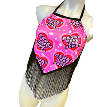 Load image into Gallery viewer, GIRLS RULE | Halter Top with Fringe Women's Festival Top, Rave Top