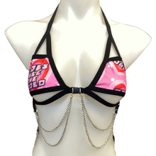 Load image into Gallery viewer, GIRLS RULE | Chain Cage Top, Festival Top, Rave Top with Chains