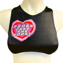 Load image into Gallery viewer, GIRLS RULE | Patchwork Underboob Sporty Crop Top, Women's Festival Top, Rave Top