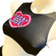 Load image into Gallery viewer, GIRLS RULE | Patchwork Underboob Sporty Crop Top, Women's Festival Top, Rave Top