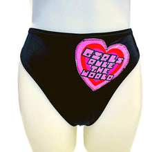 Load image into Gallery viewer, GIRLS RULE | Patchwork High Waisted High Cut Bottoms, Festival Bottoms, Rave Bottoms, Black Rave Outfit