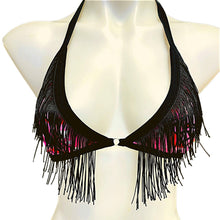 Load image into Gallery viewer, GIRLS RULE | Fringe Triangle Top, Women's Festival Top, Rave Top