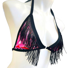 Load image into Gallery viewer, GIRLS RULE | Fringe Triangle Top, Women's Festival Top, Rave Top
