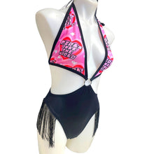 Load image into Gallery viewer, Girls Rule The World | Leah Fringe Strappy Bodysuit