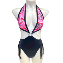 Load image into Gallery viewer, Girls Rule The World | Leah Fringe Strappy Bodysuit